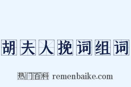 胡夫人挽词组词是什么意思的图片